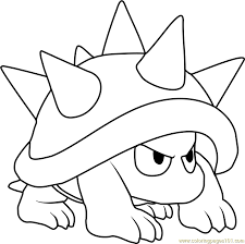 Free mario coloring pages online. Spiny Coloring Page For Kids Free Super Mario Printable Coloring Pages Online For Kids Coloringpages101 Com Coloring Pages For Kids
