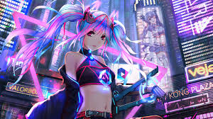 Maybe you would like to learn more about one of these? 1280x2120 Anime Cyber Girl Neon City Iphone 6 Hd 4k Wallpapers Images Backgrounds Photos And Pictures