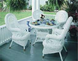 Victorian Wicker Dining Set Of 5 Wicker Paradise Wicker Patio Furniture White Wicker Furniture Wicker Dining Set