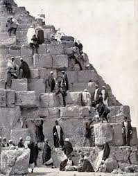 people climbing the great pyramid c 1880 1254 x 1600 pyramids egypt egypt egypt history