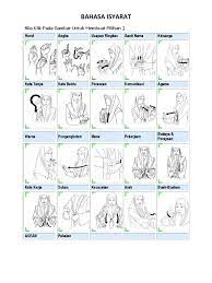 Bahasa isyarat adalah bahasa yang mengutamakan komunikasi manual, bahasa tubuh, dan gerak bibir, bukannya suara, untuk berkomunikasi. Gambar Bahasa Isyarat