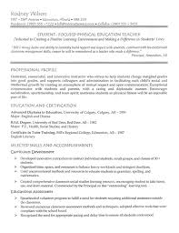 Pe Teacher Teacher Resume Examples Teacher Resume Teaching Resume Examples