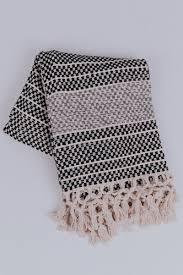 Buy black blankets at macys.com! Get Cozy With A Stitched Black And Grey Pattern And Cream Tassels The Emry Throw Blanket Is Sure T Throw Blanket Bedroom Throw Blanket Textured Throw Blanket