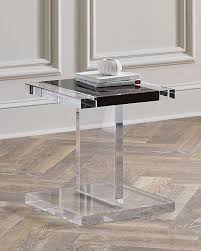 Interlude Home Waldo Acrylic Side Table Side Table Acrylic Side Table Table