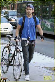 shia labeouf takes a break after riding his bike on tuesday in vancouver british columbia canada shia labeouf mens tops bike