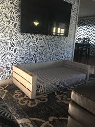 Pallet Dog Bed With Used Crib Mattress Crib Mattress Dog Bed Diy Dog Bed Pallet Dog Beds