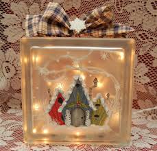 Painted Glass Block Christmas Glass Blocks Painted Glass Blocks Glass Block Crafts