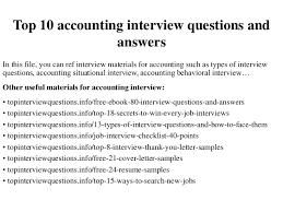 On social networking if you are sharing stuff of this site or documents then you have to. Top 10 Accounting Interview Questions And Answers
