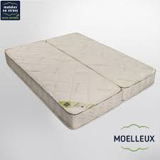 5 mm de mousse + 200g/m² de ouate polyester & 300g/m² de coton face hiver : Matelas Latex Naturel 2x80x200 Relies Par Un Zip
