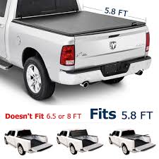 Dodge ram black aluminum tailgate bed extender mopar oem by mopar. Leader Accessories 5 8ft Tri Fold Soft Uv Protect Truck Bed Tonneau Cover Compatible 2009 2018 Dodge Ram Crew Cab Styleside Bed Without Ram Box Walmart Com Walmart Com