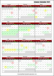 Apart from indicating the upcoming holidays and significant observances, it also helps us prioritise our meetings, important project submissions, dinner dates. Muslim Islamic Calendar 2021 Hijri Calendar 1443 Printable The Calendar