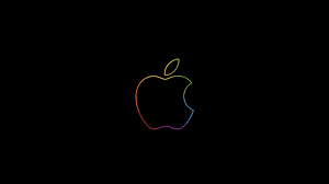 Multicolored apple logo digital wallpaper, computer, paint, spot. Apple Logo 4k Wallpaper Colorful Outline Black Background Ipad Hd Technology 789