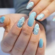 احدث مناكير ازرق سماوي فاتح و غامق 2019 The Latest Light And Dark Blue Nail Polish صور المانكير السماوي مع درجات المانكير Nails Nail Polish Polish