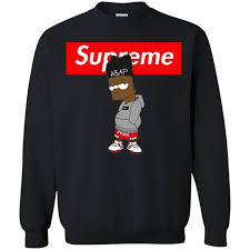 Bart Simpson Off White T Shirt Black Supreme Bart Simpson Asap Rocky Sweatshirt Shop Supreme X The Simpson Supreme Clothing Sweatshirts Supreme Sweatshirt