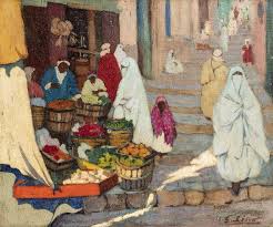 Peintures D Algerie Vendeurs De Legumes Dans La Rue Gustave Lino En 2020 Les Arts Comment Peindre Peinture