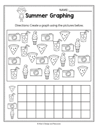 Graphing Worksheets Kindergarten Summer Graphing Summer Math Worksheets And Activities In 2020 Summer Math Worksheets Free Kindergarten Worksheets Graphing Worksheets