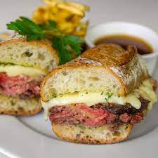 Prime Rib French Dip Sandwich Recipe With Au Jus Au Jus Recipe Bistro Food Prime Rib Recipe
