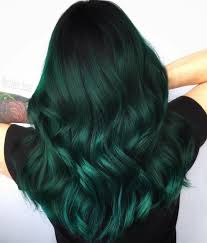 Silky Juniper Waves Dark Green Hair Green Hair Colors Green Hair Dye