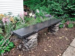 How To Build A Stone Garden Bench Stone Garden Bench Slate Garden Garden Bench