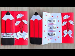 Teachers have such an important role in our culture. Diy Teacher S Day Pop Up Card Handmade Teachers Day Card Making Idea
