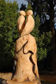 Kettensagenkunst Holzskulpturen Garten Hochzeit Verliebte Holzschnitzerei Holzskulpturen Schnitzerei