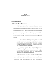 8 Bab Ii Kajian Pustaka A Model Pembelajaran 1 Pengertian