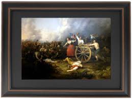 Framed American Artillery in Action at the Battle of Monmouth by Hugh  Ditzler