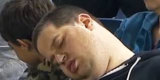 Yankees Fan Caught Sleeping