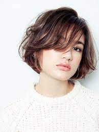 外国人風大人カジュアルボブスタイル ミズ 30代 40代 ビューティーboxヘアカタログ ヘアスタイリング ボブヘア ボブパーマ