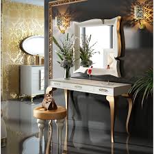 Everly Quinn Kirkwood Bedroom Makeup Vanity Set With Mirror Wayfair