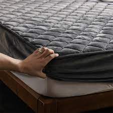 Get a new mattress cover that is zippered on three sides for easy installation, and available in several styles. Crystal Velvet Quilted Mattress Cover Warm Soft Plush Thicken King Queen Quilted Bed Fitted Sheet Not Including Pillowcase Mattress Covers Grippers Aliexpress