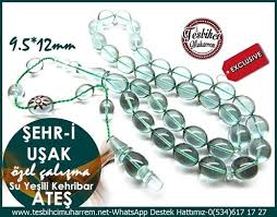 Ozel Calisma Su Yesili Ates Kehribar Tesbih Sehr I Usak Tm9794 Kehribar Yesil Magazalar