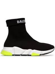 Balenciaga Socks Black And Yellow Balenciaga Women S Designer Shoes Clothing Farfetch Socks Sneakers Footwear Design Women Sneakers