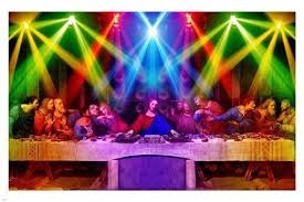 The Last Supper Disco Poster 24x36 Colorful Dj Lights Disciples Christ Hot Last Supper Psychedelic Experience Photo