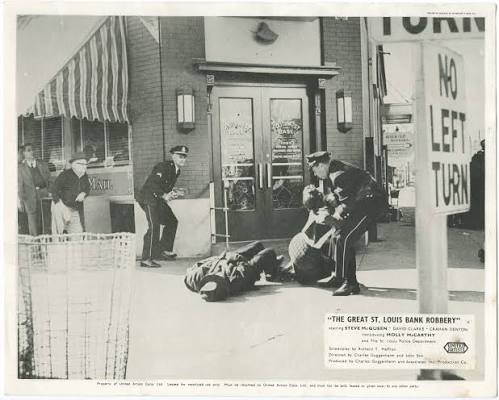 Missouri - The infamous Southwest Bank robbery took place 71 years ago in  April 1953. It inspired the 1959 movie "The Great St. Louis Bank Robbery,"  which was shot on location at