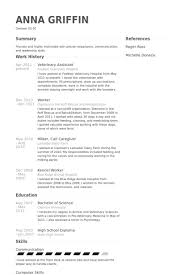 Resume Objective Examples For Vet Techs Veterinary Assistant Resume Example