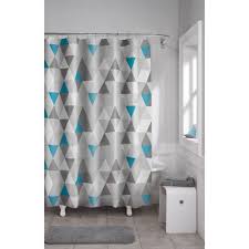 Maytex Vertex Peva Shower Curtain Blue 70 X 72 Patterned Shower Curtain Geometric Shower Curtain Gray Shower Curtains