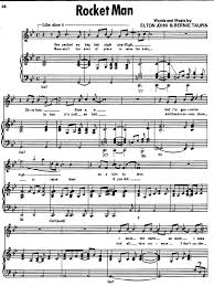 Arranged by the analog kid. Sheet Music Piano Elton John Rocket Man Song Recordings Produced Entertainment General