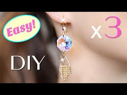 Apply with a damp sponge and gently rub, rinse, and buff dry. 3 Pairs Of Easy Earrings How To Make Earrings At Home Youtube How To Make Earrings Diy Earrings Tutorial Earring Tutorial