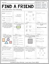 Back To School Activities 5th Grade Math Reviewing 4th Grade Standards Math Review Activities Math Review Math Games Middle School