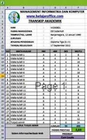 Pada pertemuan itu juga dibahas masalah belum dikeluarkannya transkrip nilai salah seorang mahasiswa alumni uki paulus. Membuat Format Cetak Ipk Rumus Excel Belajar Office