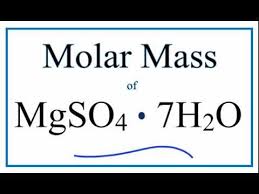 Molar Mass Molecular Weight Of Mgso4 7h2o Magnesium Sulfate Heptahydrate Youtube