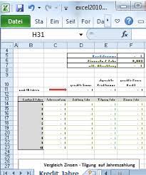 Alternativ können sie den detaillierten bauzinsrechner nutzen. So Geht S Kreditrechner Excel 2010