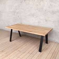 Discover our elaborate selection of oak coffee tables & add style to any space! Albert Light Ash Dining Table With A Shaped Matt Black Legs Etsy Ash Dining Tables Wooden Tables Dining Table