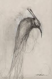 Raven Sketch Heavenly Sword Animal Drawings Sword Art