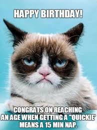 101 Funny Cat Birthday Memes Happy Birthday Congrats On Reaching An Age When Getting A Quickie Funny Grumpy Cat Memes Grumpy Cat Humor Cat Birthday Memes