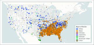 The times created the visualization after the obama administration announced new requirements for cities and towns that receive money from the department of. Map Of Lynching In The United States By Race Of Victim Interactive Map Download Scientific Diagram