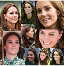 Kate Middleton Green Onyx & Gold Hoop Earrings, Handmade Replicas