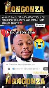 Message vocal de Patrick Kabuya après l'accident