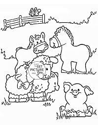 Funny Farm Animals Coloring Page For Kids Animal Coloring Pages Printables Free Wuppsy Co Farm Coloring Pages Horse Coloring Pages Zoo Animal Coloring Pages
